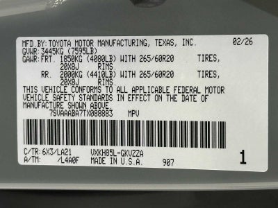 2026 Toyota Sequoia Platinum