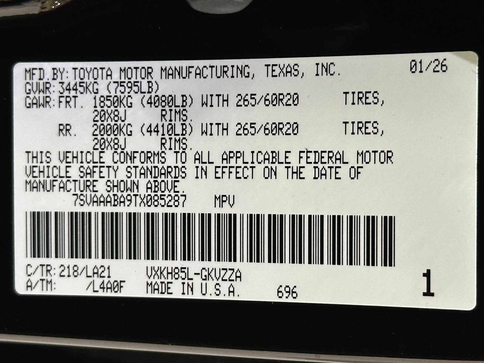 2026 Toyota Sequoia Platinum