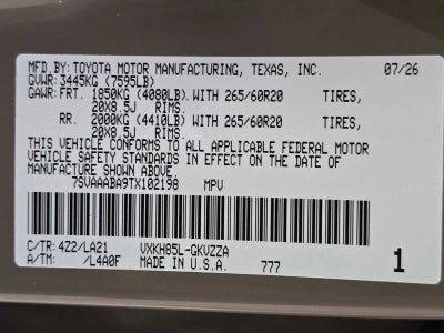2026 Toyota Sequoia Platinum