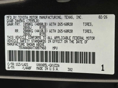 2026 Toyota Sequoia Platinum