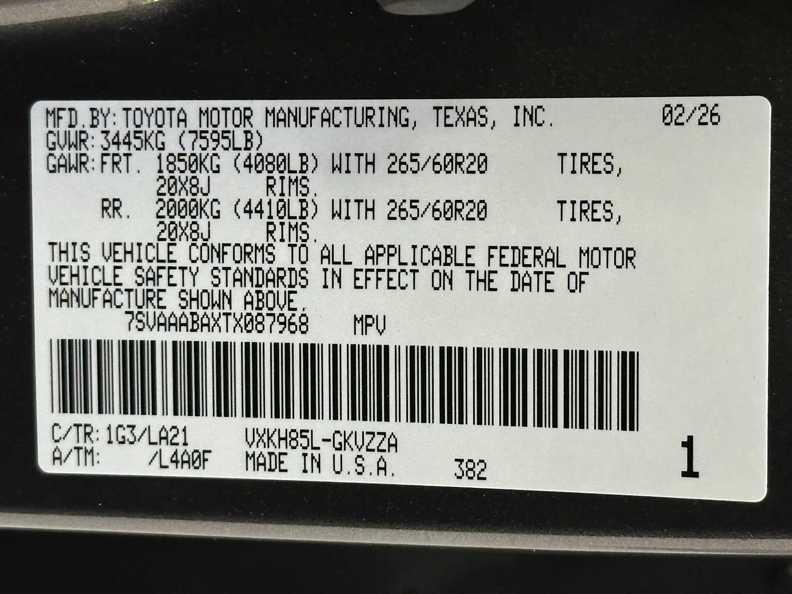 2026 Toyota Sequoia Platinum