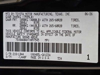 2026 Toyota Sequoia 1794 Edition