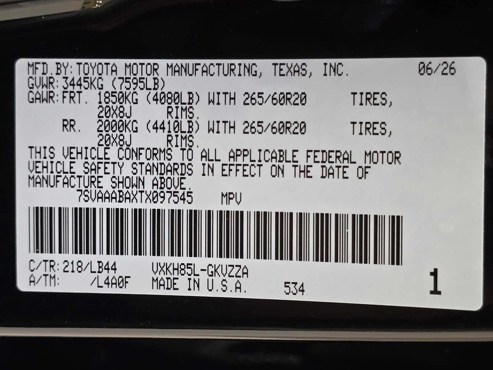 2026 Toyota Sequoia 1794 Edition