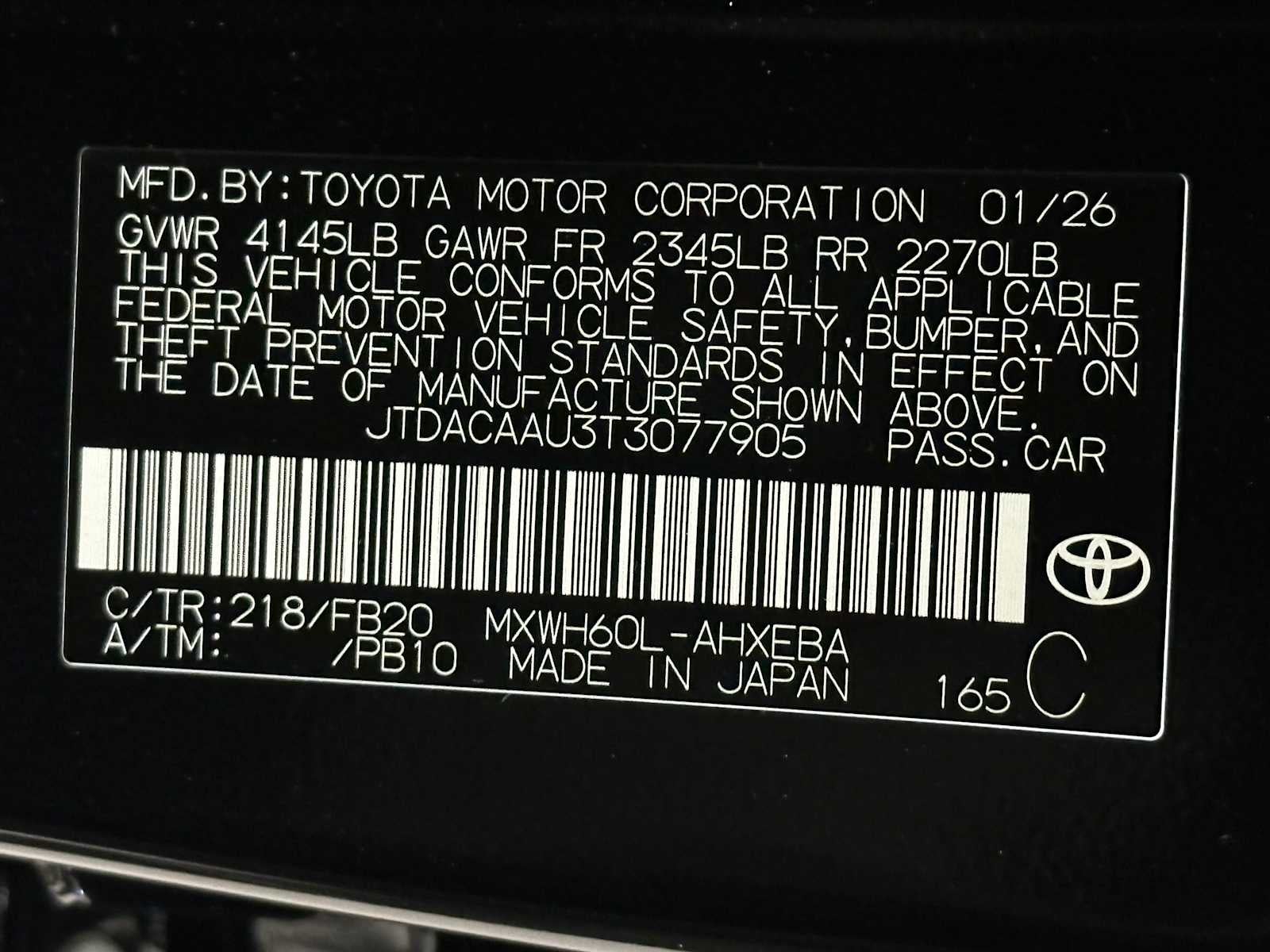 2026 Toyota Prius LE