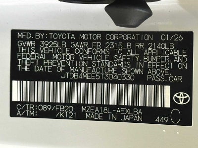 2026 Toyota Corolla LE