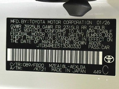 2026 Toyota Corolla LE