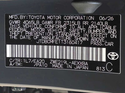 2026 Toyota Corolla Hybrid XLE