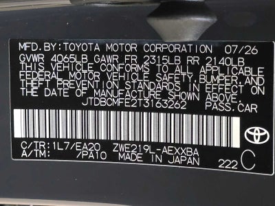 2026 Toyota Corolla Hybrid XLE