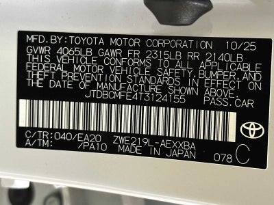 2026 Toyota Corolla Hybrid Hybrid XLE