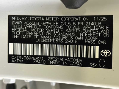 2026 Toyota Corolla Hybrid Hybrid XLE