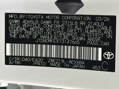 2026 Toyota Corolla Hybrid XLE