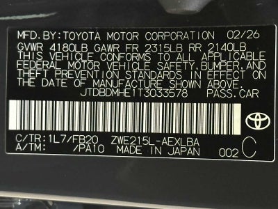 2026 Toyota Corolla Hybrid LE