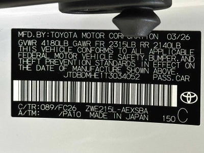 2026 Toyota Corolla Hybrid SE