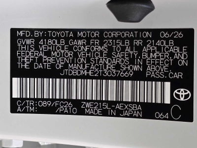 2026 Toyota Corolla Hybrid Hybrid SE