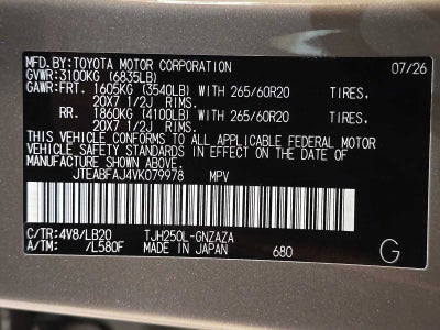 2027 Toyota Land Cruiser 4WD (Natl)