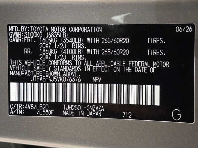 2027 Toyota Land Cruiser 4WD (Natl)