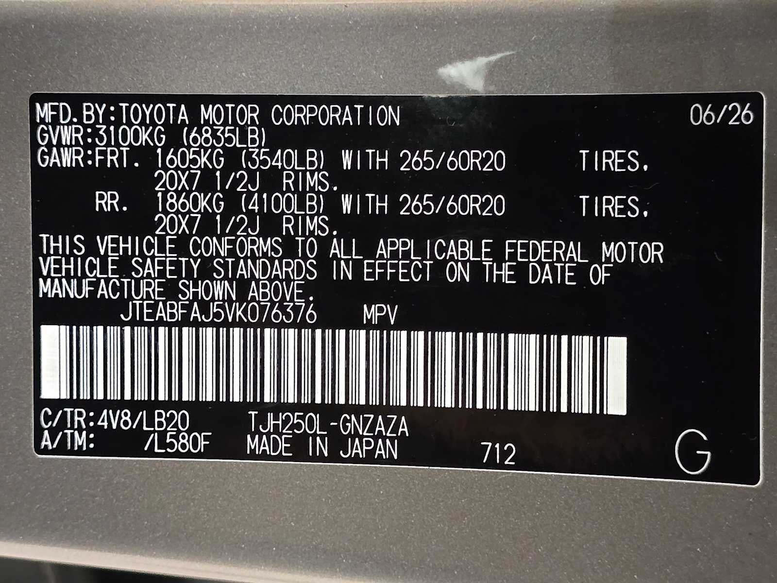 2027 Toyota Land Cruiser 4WD (Natl)