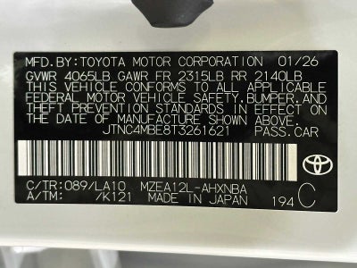 2026 Toyota Corolla Hatchback XSE