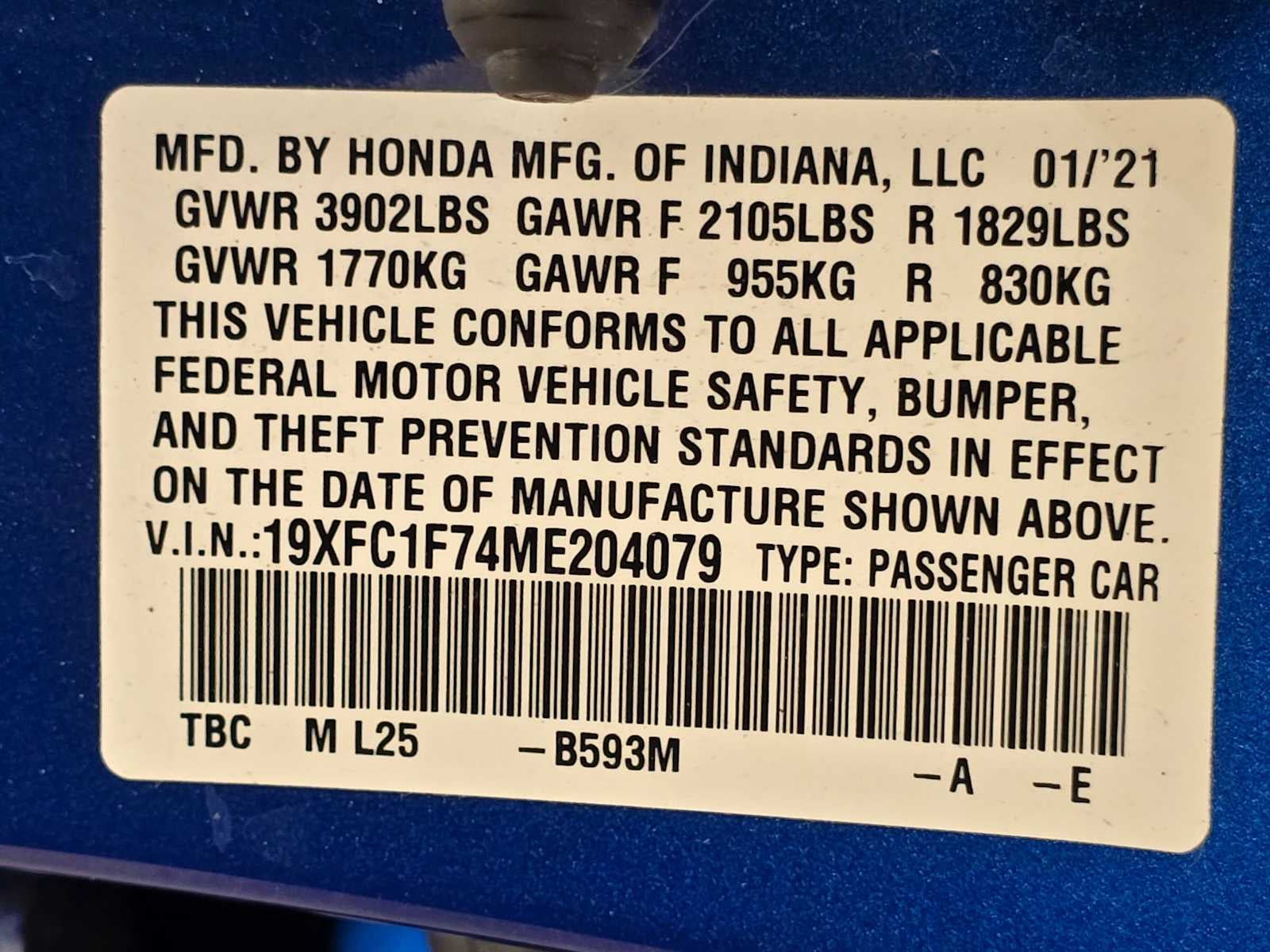 2021 Honda Civic Sedan EX-L