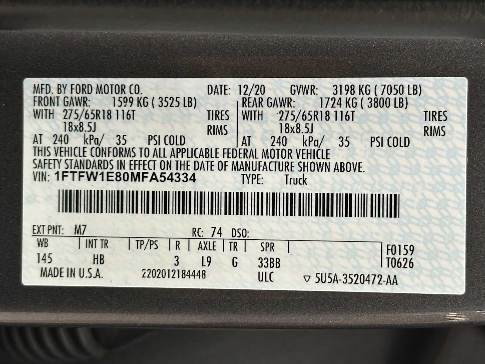2021 Ford F-150 LARIAT