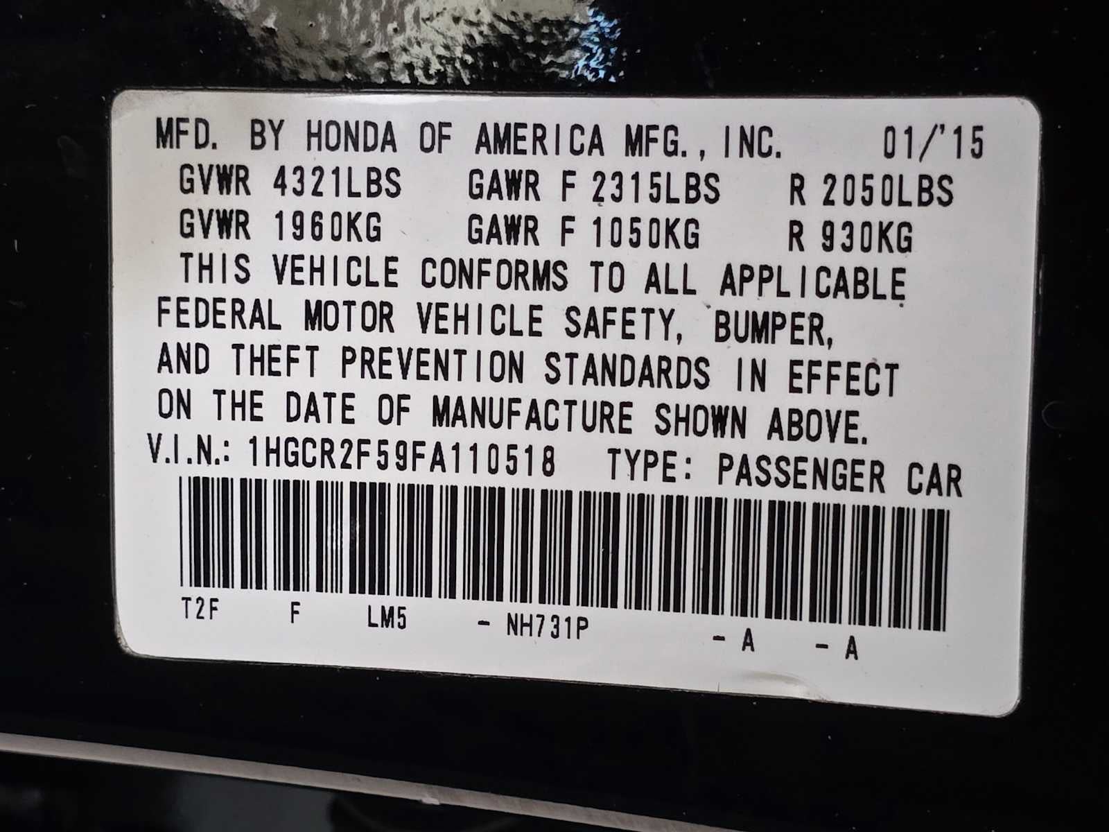 2015 Honda Accord Sport