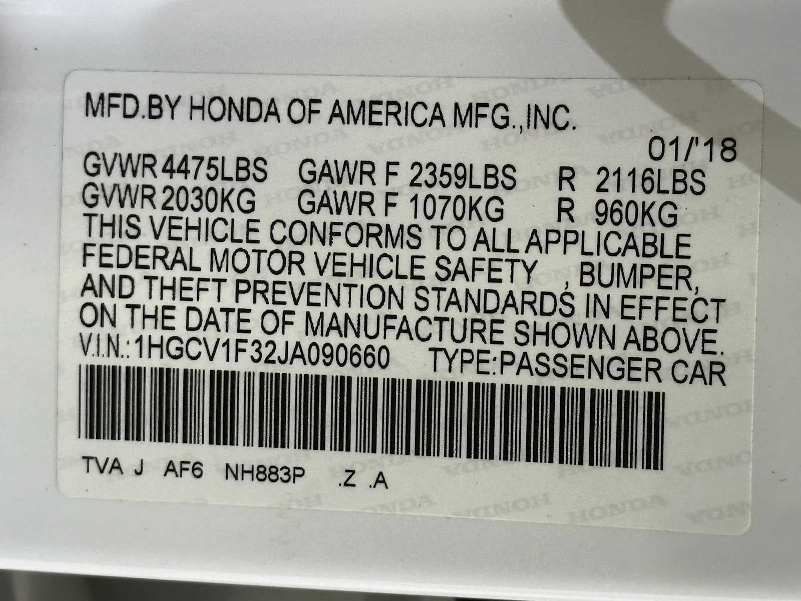 2018 Honda Accord Sport 1.5T