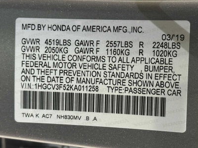 2019 Honda Accord Hybrid EX-L