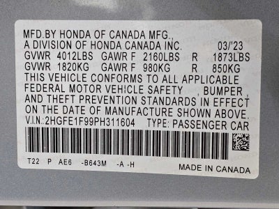 2023 Honda Civic Touring