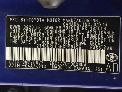 2014 Toyota Corolla S Plus