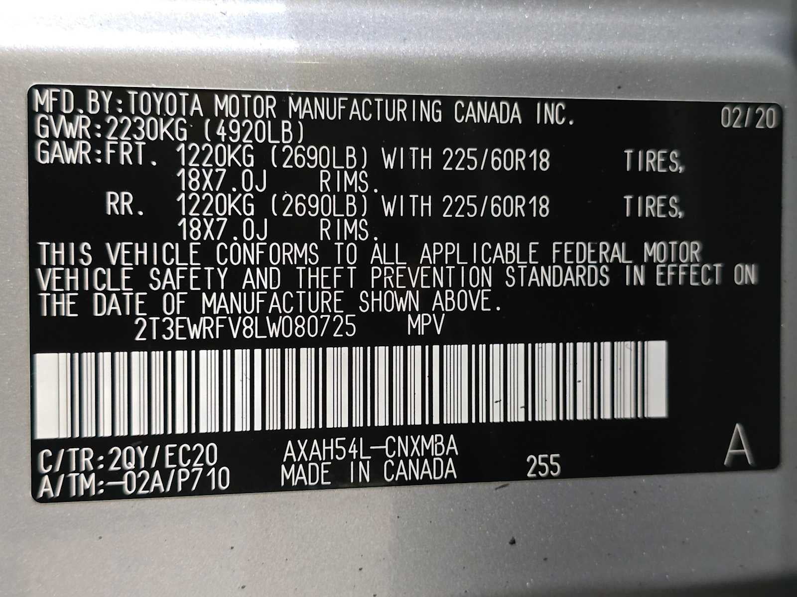 2020 Toyota RAV4 Hybrid XSE