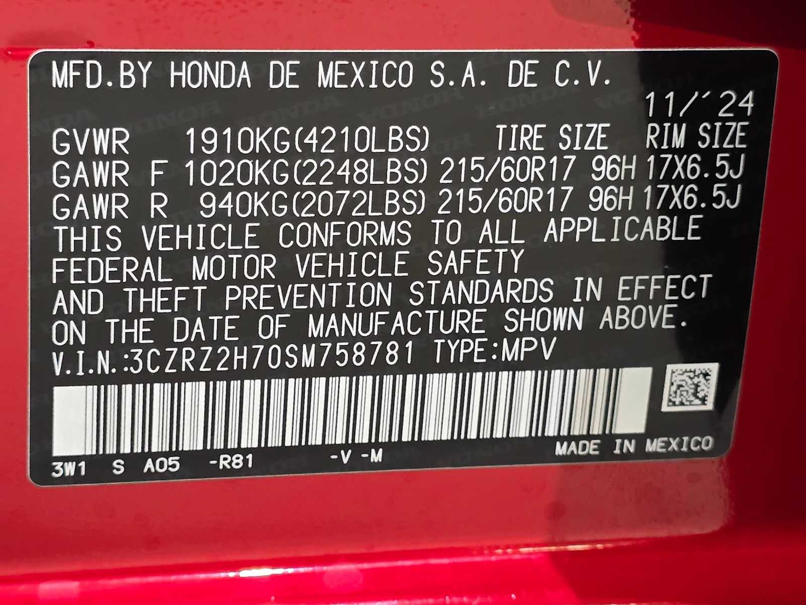 2025 Honda HR-V EX-L