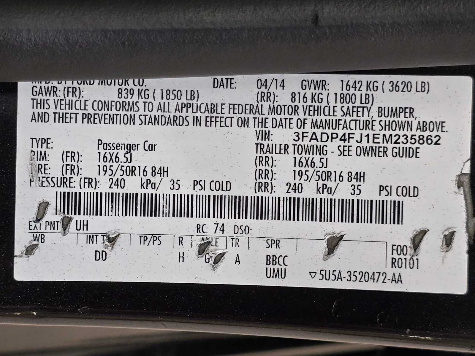 2014 Ford Fiesta Titanium