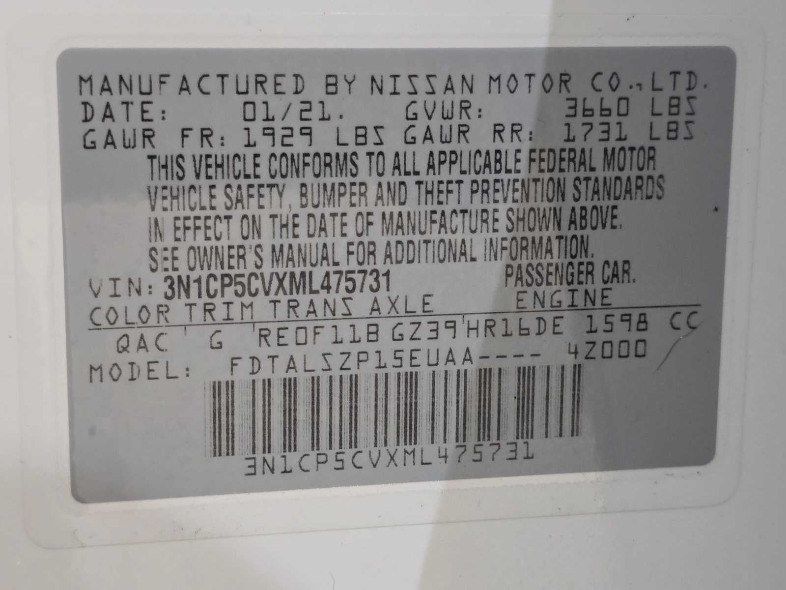2021 Nissan Kicks SV