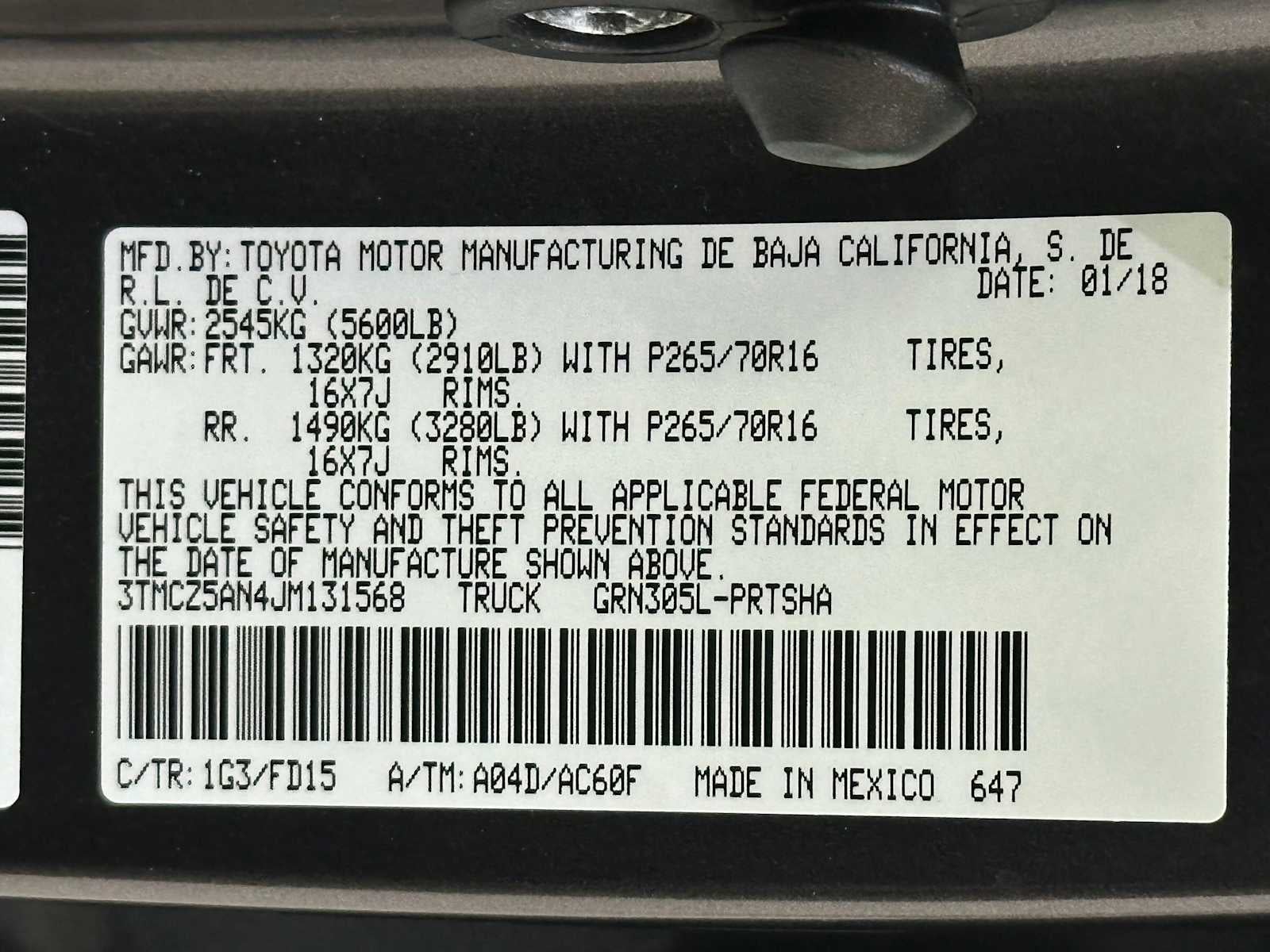 2018 Toyota Tacoma TRD Off Road