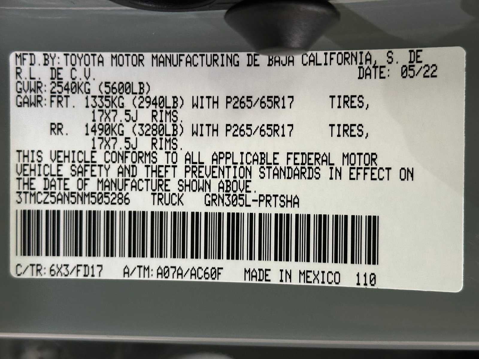 2022 Toyota Tacoma TRD Sport