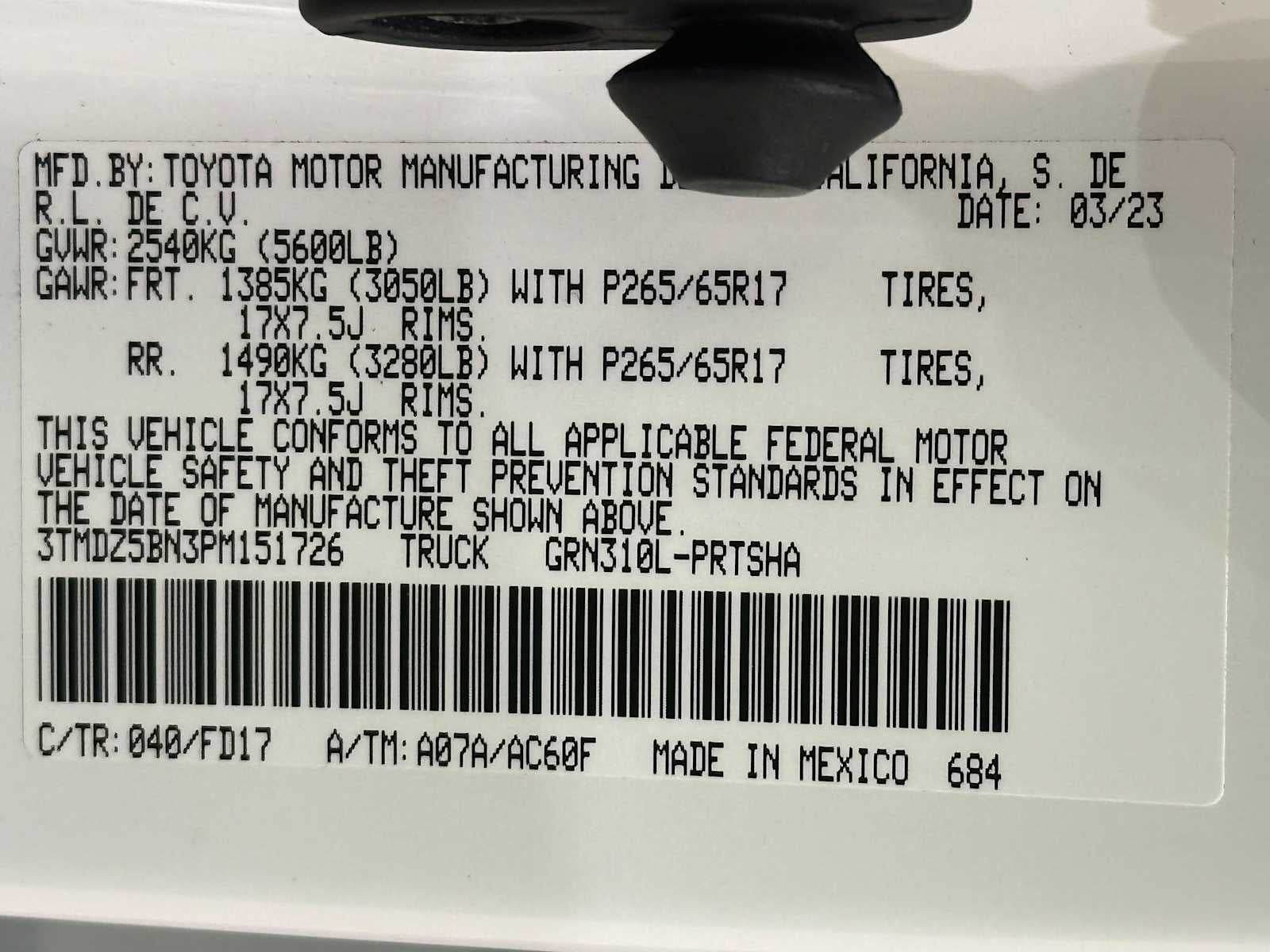 2023 Toyota Tacoma TRD Sport