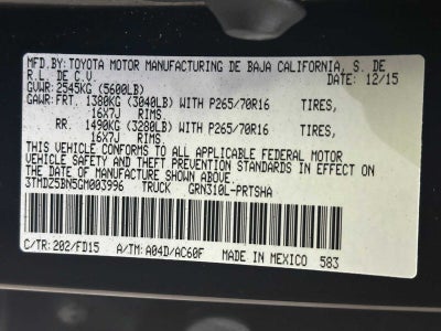 2016 Toyota Tacoma TRD Off Road