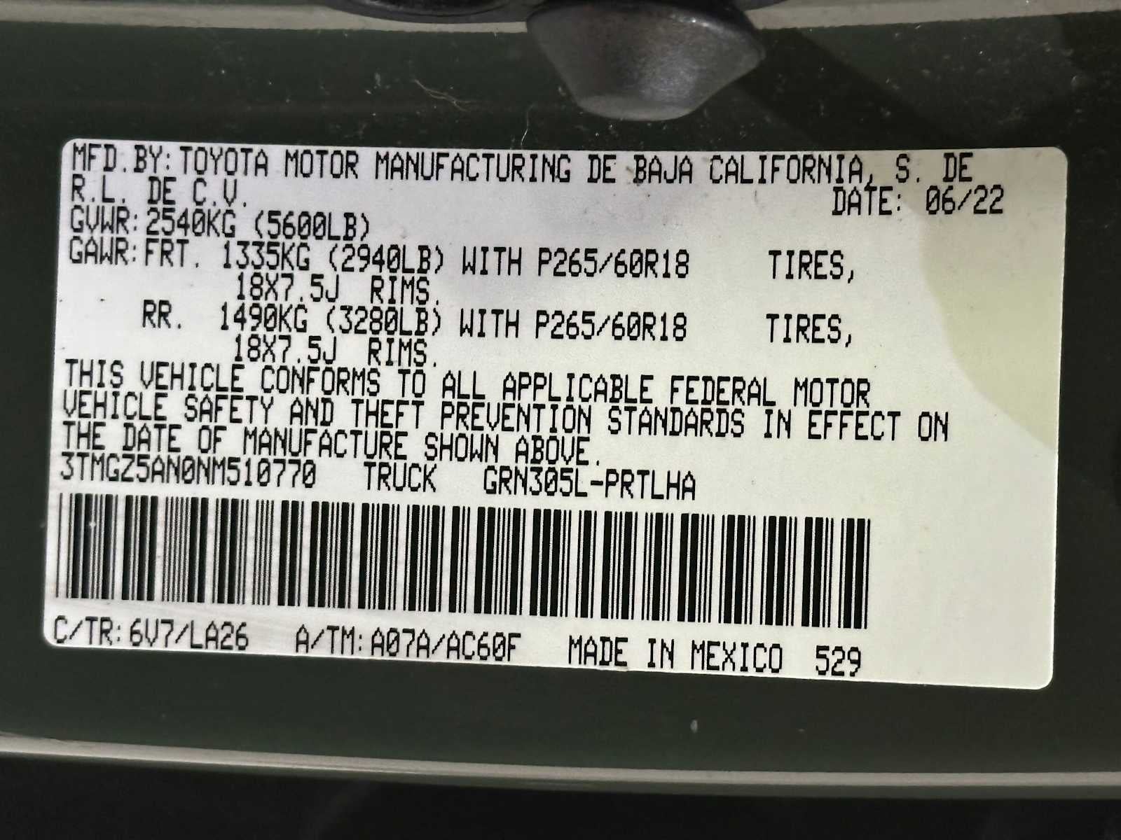 2022 Toyota Tacoma Limited