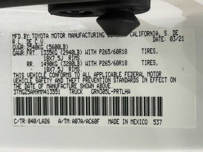 2021 Toyota Tacoma Limited