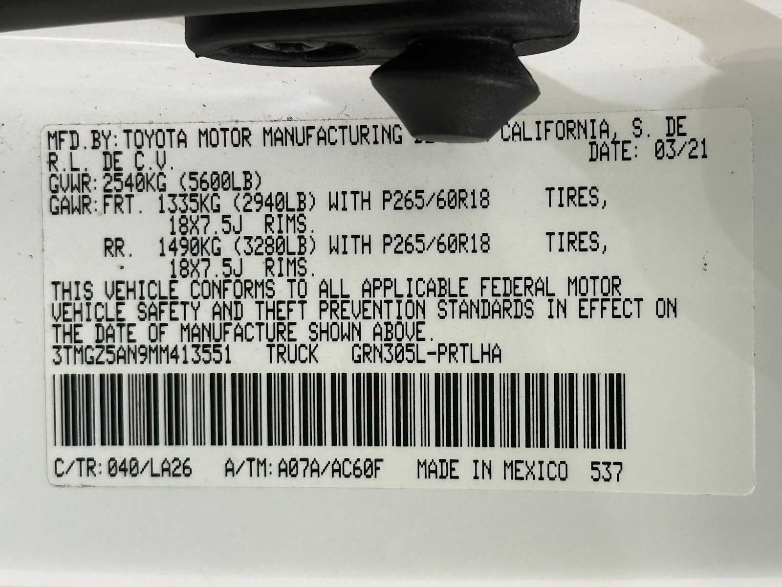 2021 Toyota Tacoma Limited