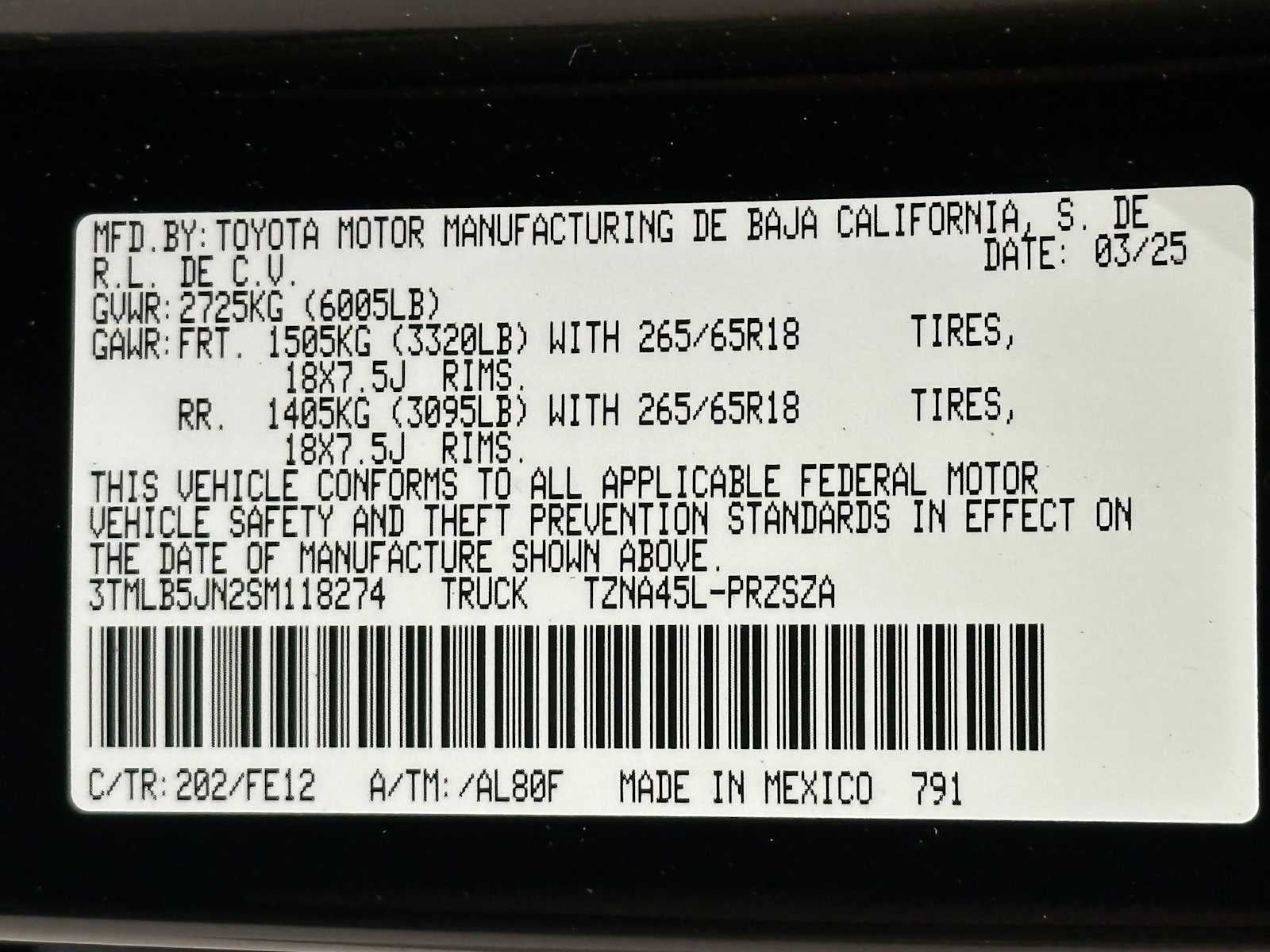 2025 Toyota Tacoma TRD Sport