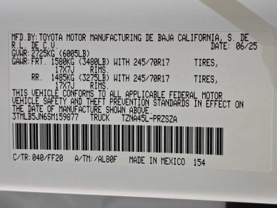 2025 Toyota Tacoma SR5