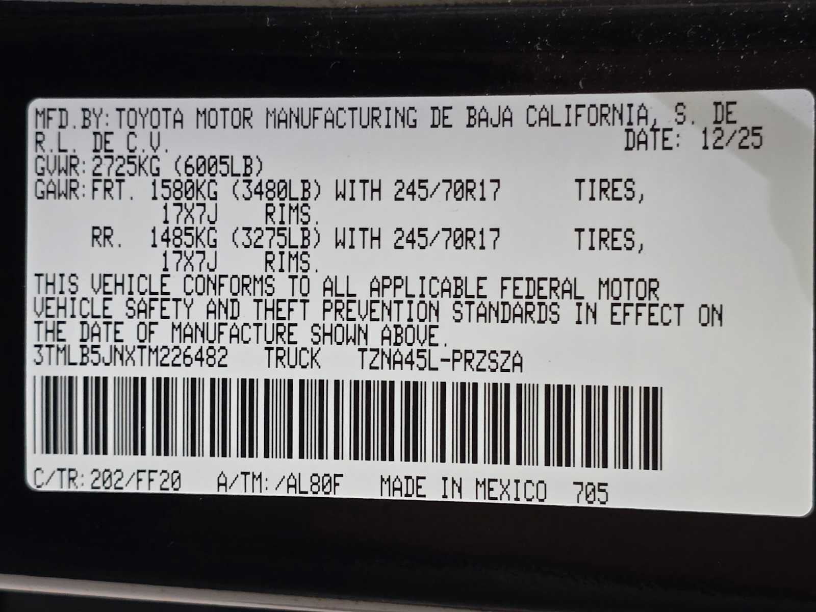 2026 Toyota Tacoma SR5