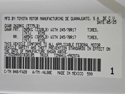 2025 Toyota Tacoma SR