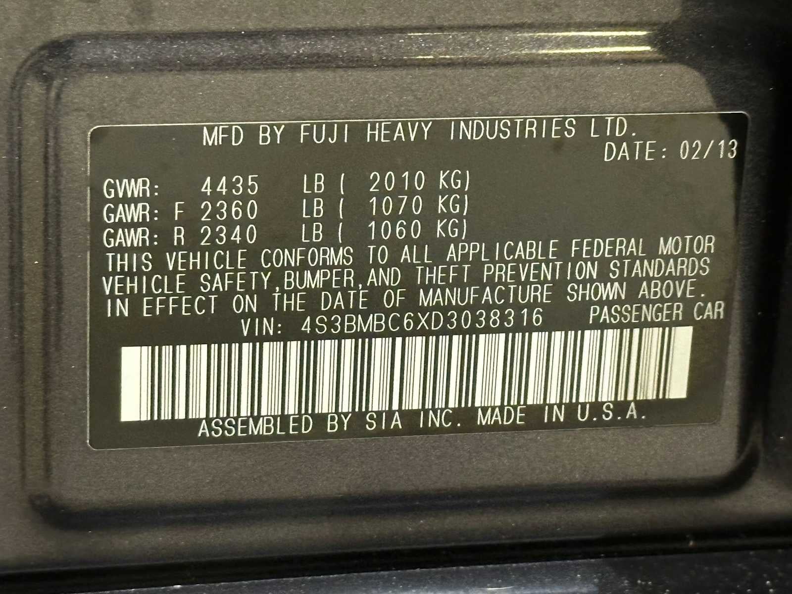 2013 Subaru Legacy 2.5i Premium