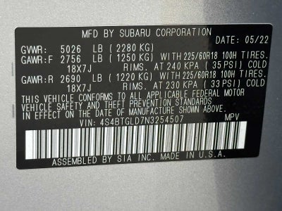 2022 Subaru Outback Onyx Edition XT