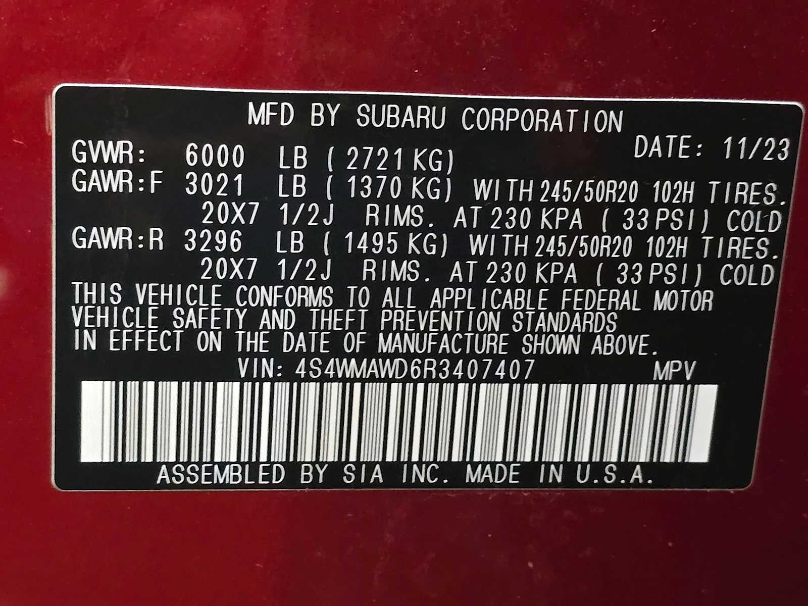 2024 Subaru Ascent Touring