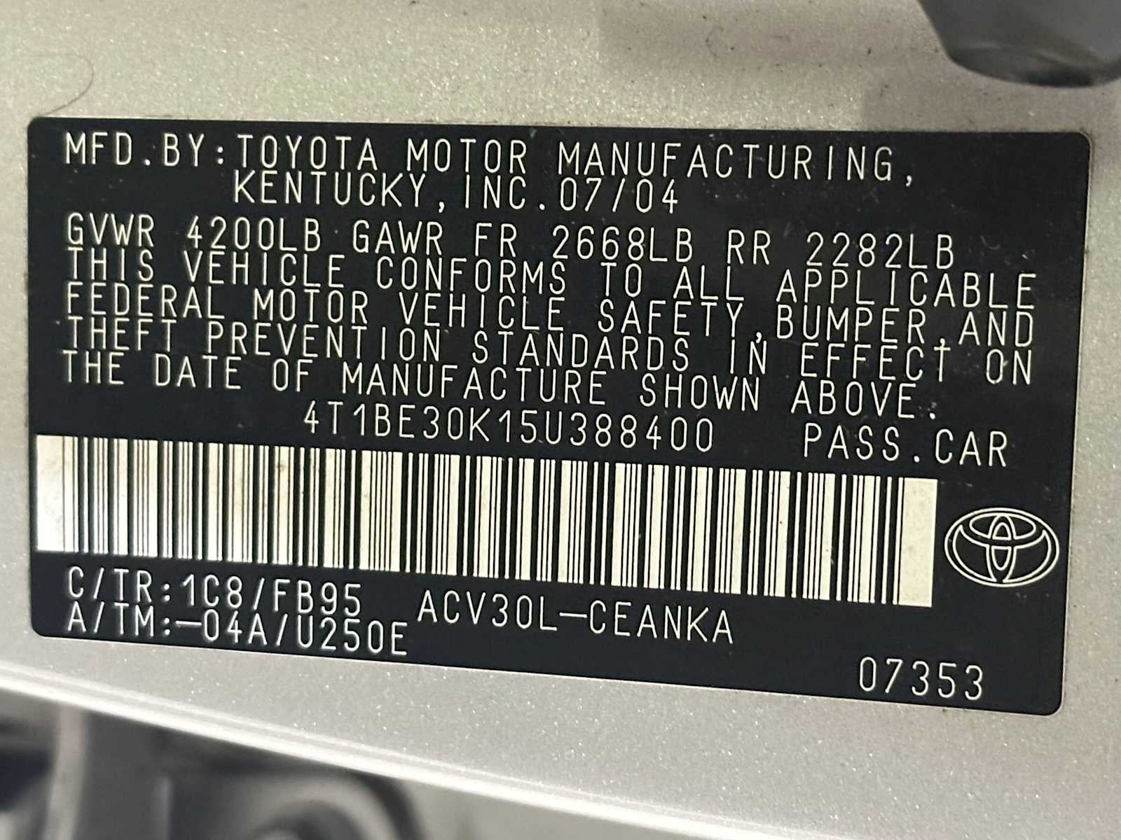 2005 Toyota Camry LE