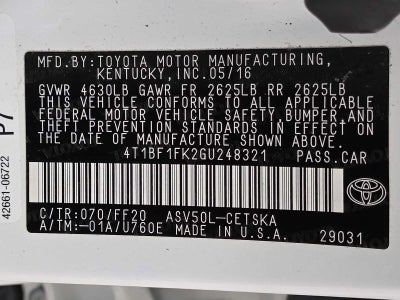 2016 Toyota Camry SE