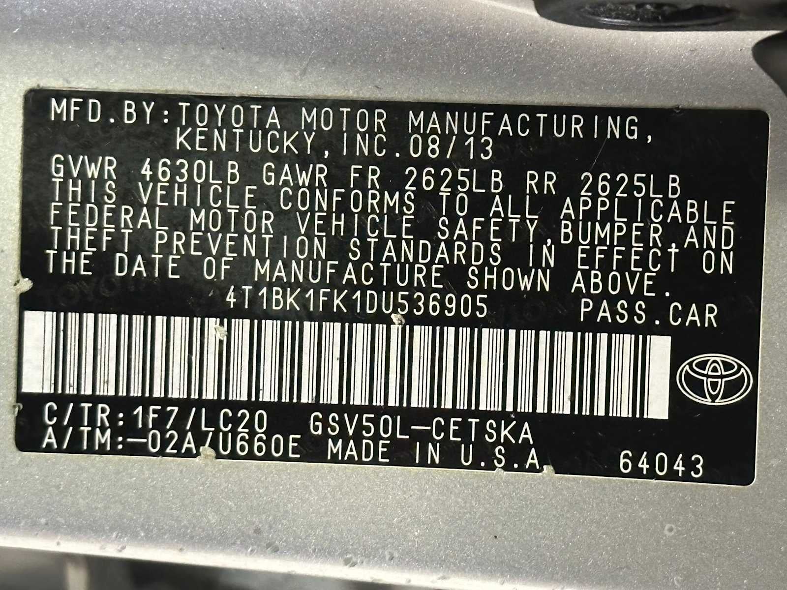 2013 Toyota Camry SE